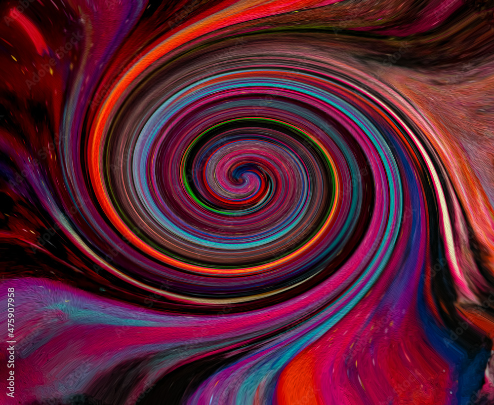 colored swirl twisting towards center background