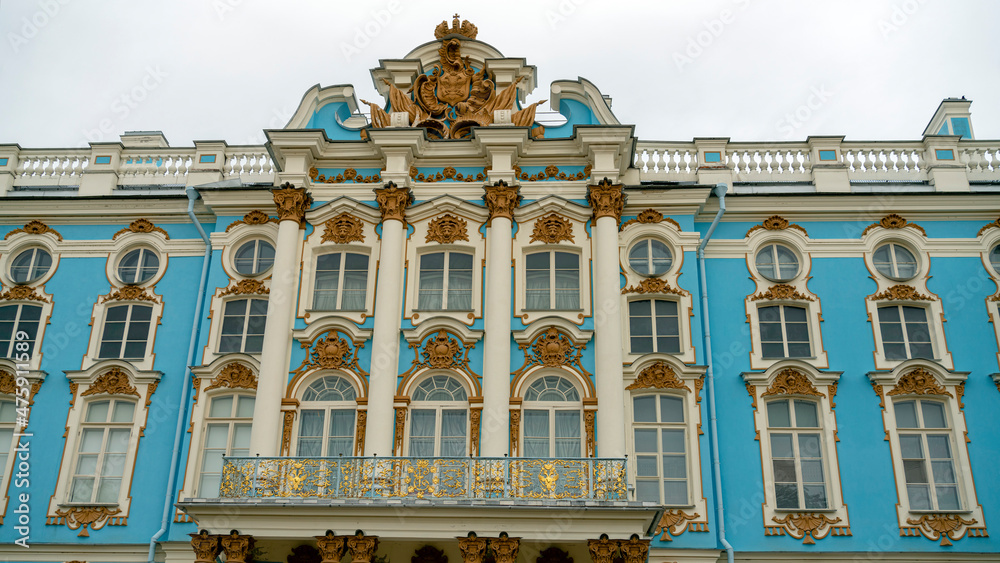 The Catherine Palace, located in the town of Tsarskoye Selo Pushkin , St. Petersburg, Russia