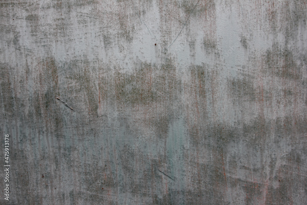 Obraz premium Old light blue gray painted weathered concrete wall abstract background texture
