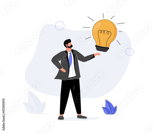 Positive thinking, optimistic mindset or good attitude to success in work, always get idea to solve any problems concept