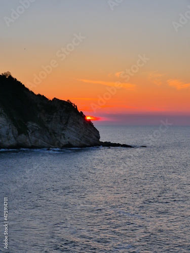 sunset over the sea