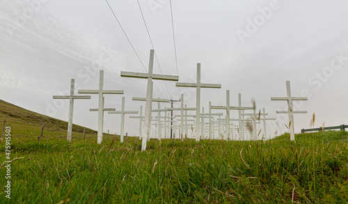 Tableau sur toile Iceland Crosses represent 52 people