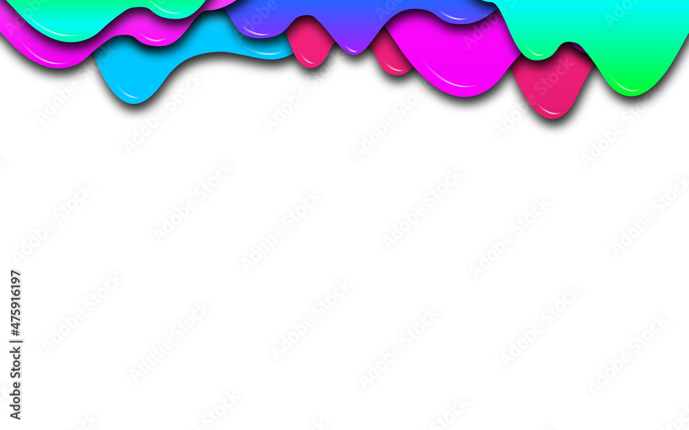 colored drips of paint on a white background colored drips of paint on a white background