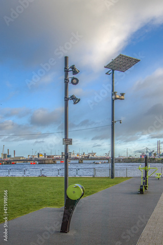 Docklands, Spencer Dock, Capital Dock,  Sir John Rogerson's Quay, City Quay, Custom House, Docklands in pandemium covid-19, Dublin, Ireland photo