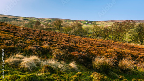 Fotografie Sunset over the North York Moors, Yorkshire, UK.