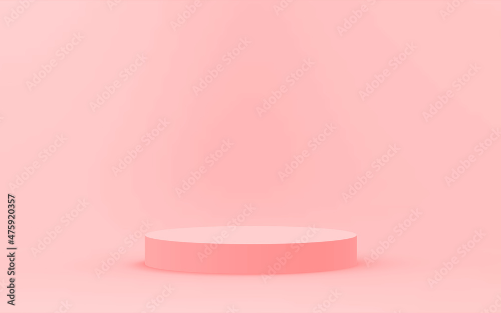 Abstract 3d pink color cylinder podium minimal studio background. Abstract 3d pink color cylinder podium minimal studio background.