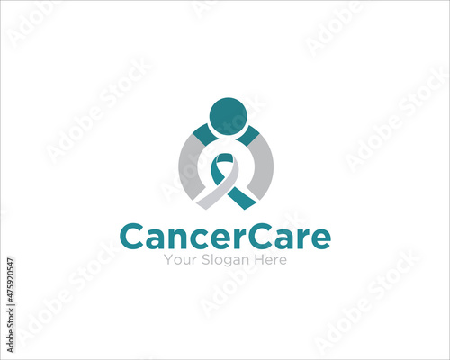 people cancer care logo designs for medical service and health care