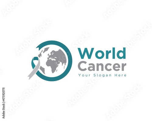 world cancer care logo designs for medical service and organization logo
