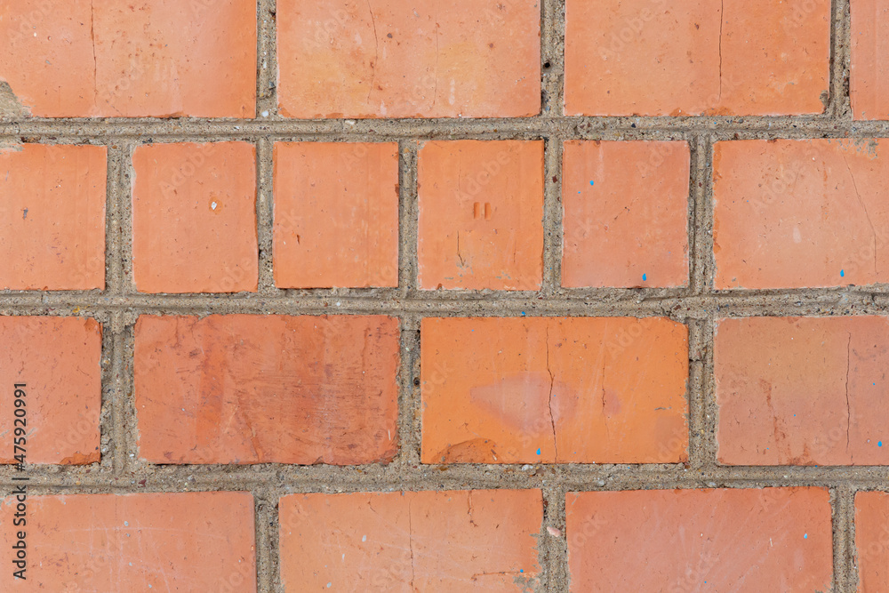 Obraz premium Red brick wall with place for text.