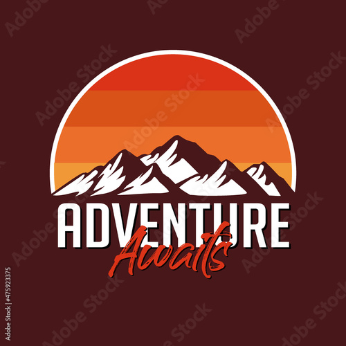 Adventure awaits graphic illustration