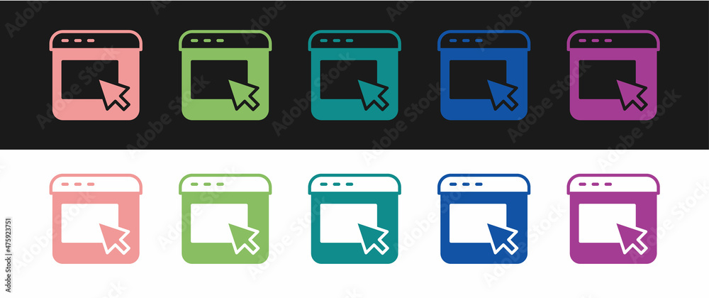 Set Advertising icon isolated on black and white background. Concept of marketing and promotion process. Responsive ads. Social media advertising. Vector Set Advertising icon isolated on black and white background. Concept of marketing and promotion process. Responsive ads. Social media advertising. Vector