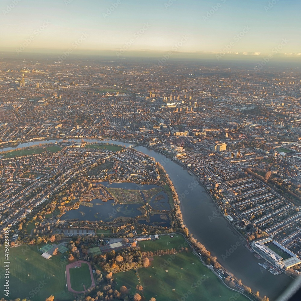 Obraz premium Aerial view of London skyline