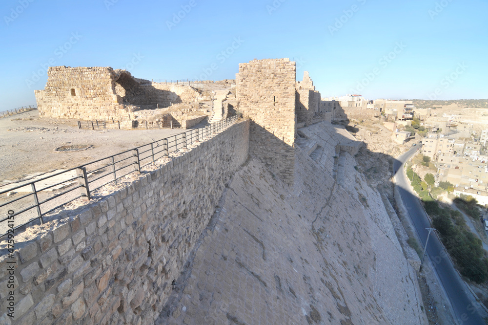 Panorama of Al -Karak castle in Jordan