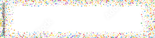 Festive optimal confetti. Celebration stars. Rainb