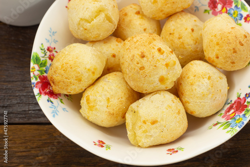 Brazilian snack cheese bread. Taditional brazilian breakfast