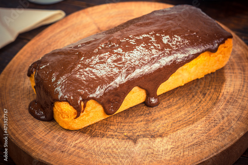 Brazilian carrot cake with chocolate topping.