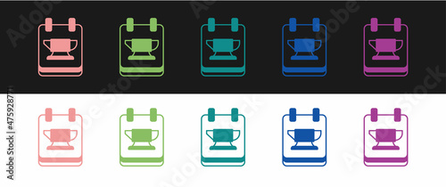 Set Blacksmith anvil tool icon isolated on black and white background. Metal forging. Forge tool. Vector