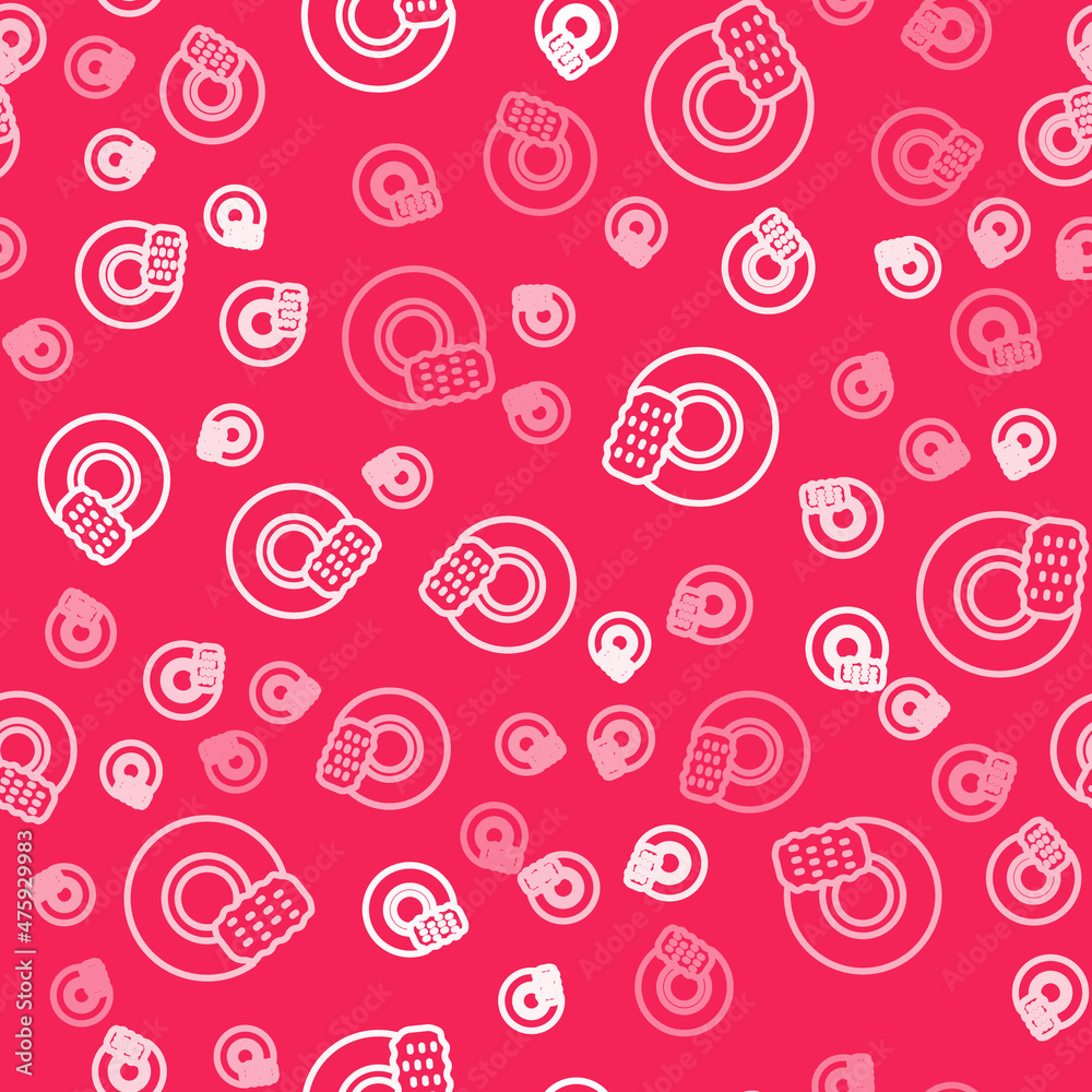 White line Washing dishes icon isolated seamless pattern on red background. Cleaning dishes icon. Dishwasher sign. Clean tableware sign. Vector White line Washing dishes icon isolated seamless pattern on red background. Cleaning dishes icon. Dishwasher sign. Clean tableware sign. Vector