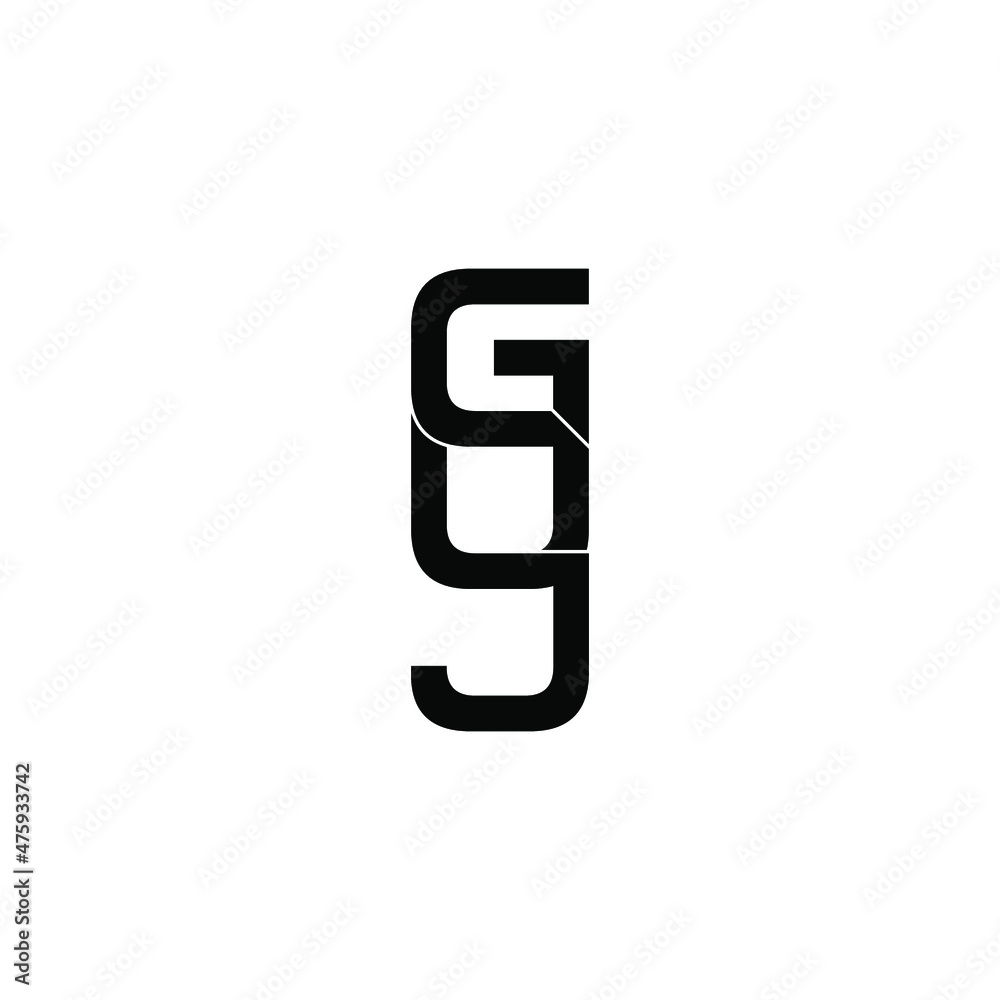 guj letter initial monogram logo design guj letter initial monogram logo design