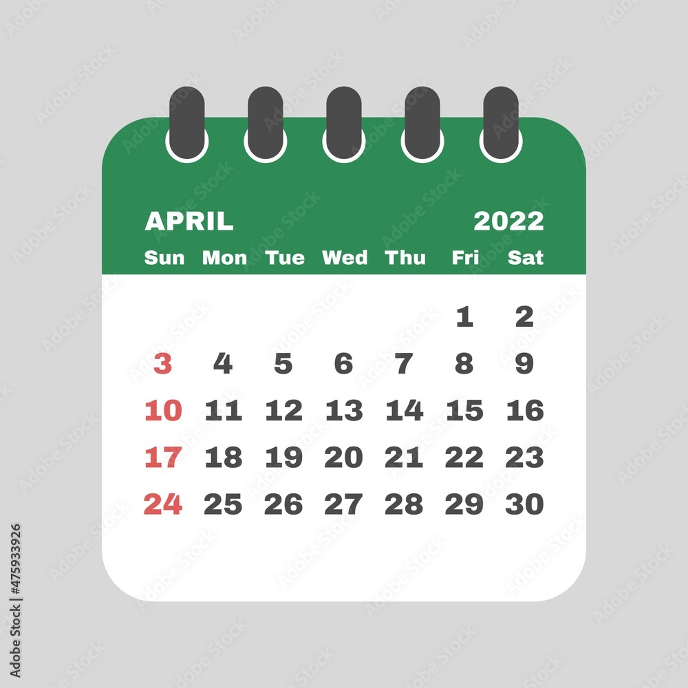 2022 calendar. monthly 2022 calendar. simple calendar 2022. april 2022 ...