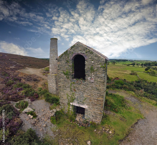 Ruins of Wheal Betsy Engine House near Mary Tavy in Devon, England photo