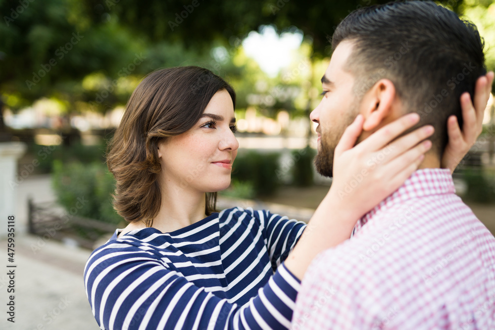 Fototapeta premium Attractive couple feeling very close