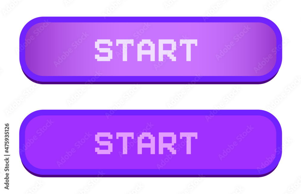 horizontal glossy web start button isolated on white background. vector design element horizontal glossy web start button isolated on white background. vector design element
