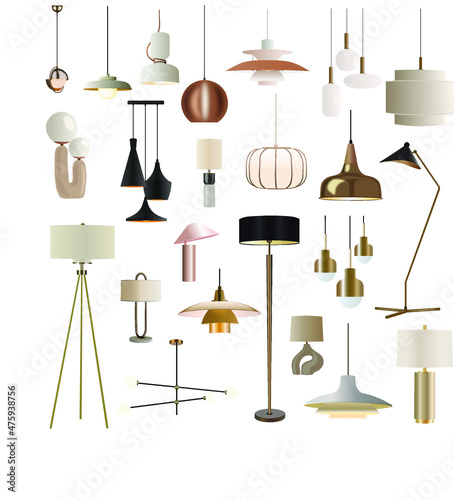 Flat Vector Lamps