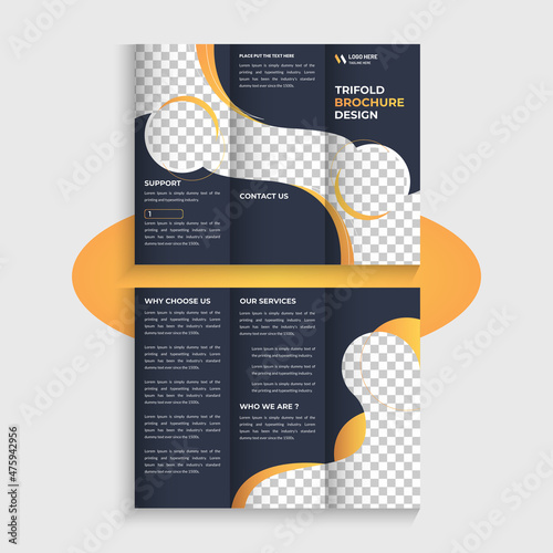 Business trifold brochure template design