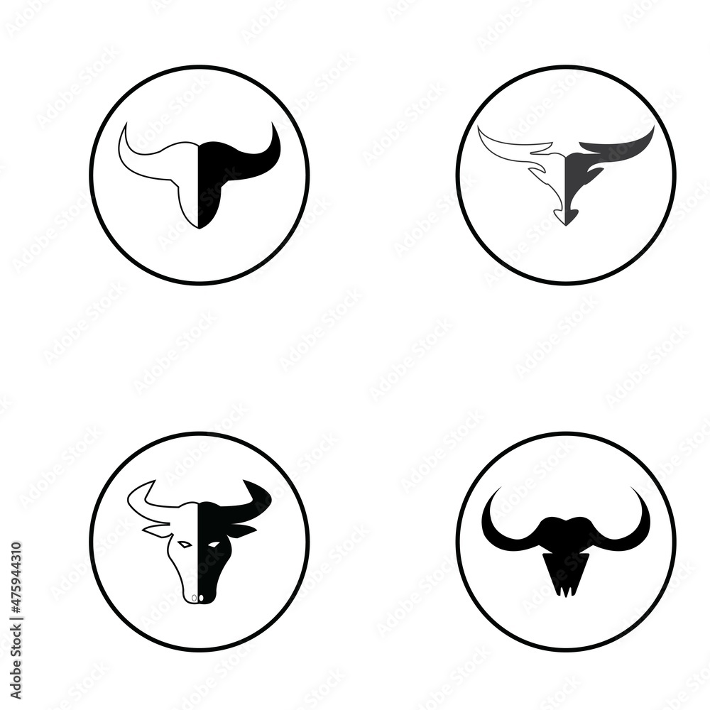 Bull horn logo and symbol template icons app Bull horn logo and symbol template icons app