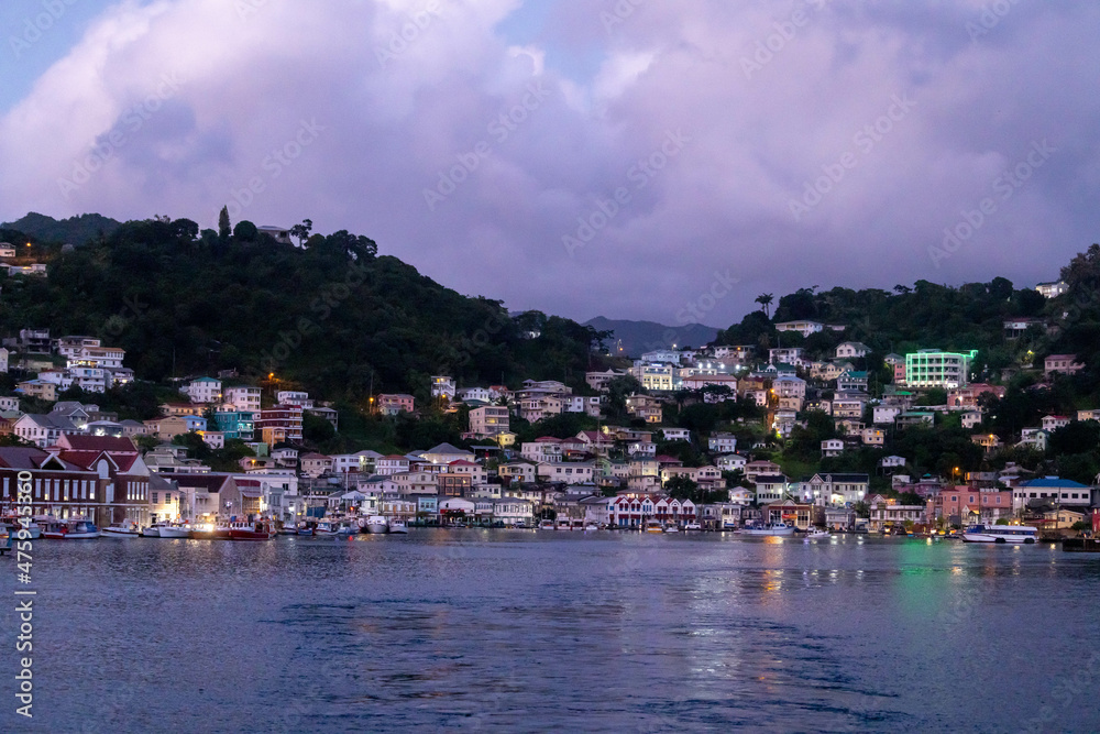 St George, Grenada at sunset