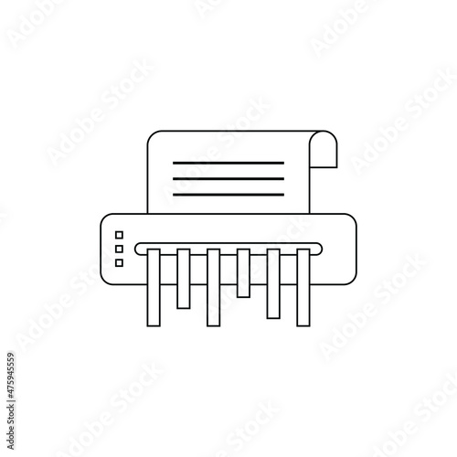 Paper shredder icon design isolated on white background