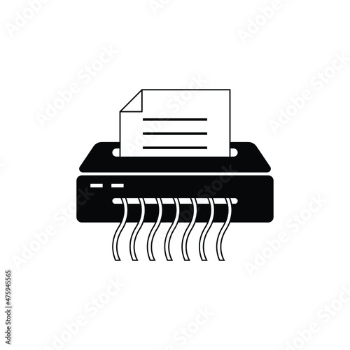 Paper shredder icon design isolated on white background