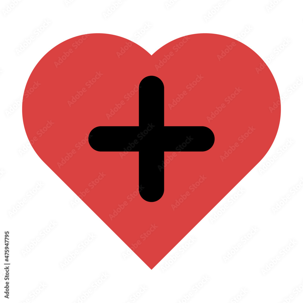 Flat style icon of the medical cross. Flat style icon of the medical cross.