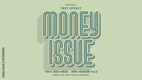 Money Issue Retro Style Editable Text Effect