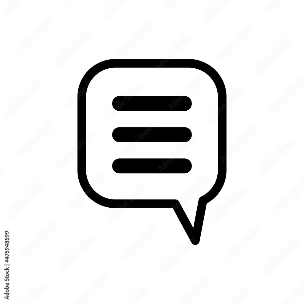 Square chat box icon. Message emblem. Soft outline. Dashed art. Simple design. Vector illustration. Stock image. Square chat box icon. Message emblem. Soft outline. Dashed art. Simple design. Vector illustration. Stock image.
