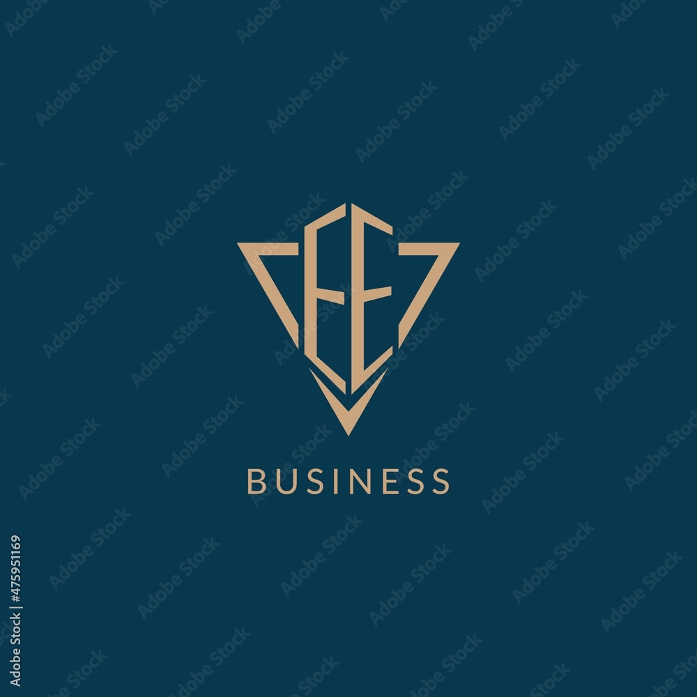 EE logo initials triangle shape style, creative logo design Stock ...
