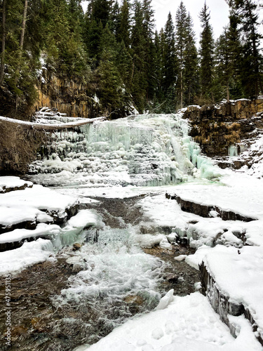 Frozen falls - Ousel Falls Park, Big Sky, Montana