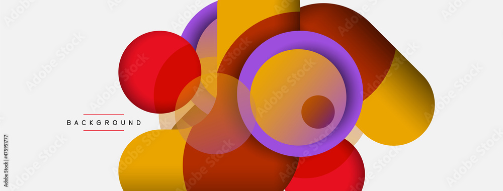 Circle and round shapes abstract background. Vector illustration for wallpaper banner background or landing page Circle and round shapes abstract background. Vector illustration for wallpaper banner background or landing page