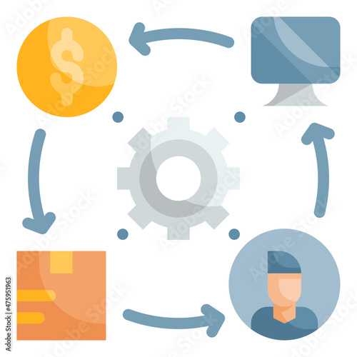 role flat icon