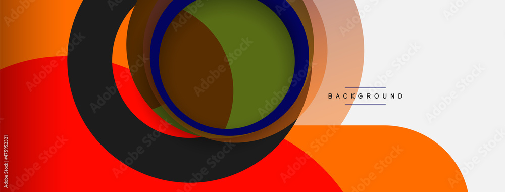 Vector round shapes circles minimal geometric background. Vector illustration for wallpaper banner background or landing page Vector round shapes circles minimal geometric background. Vector illustration for wallpaper banner background or landing page