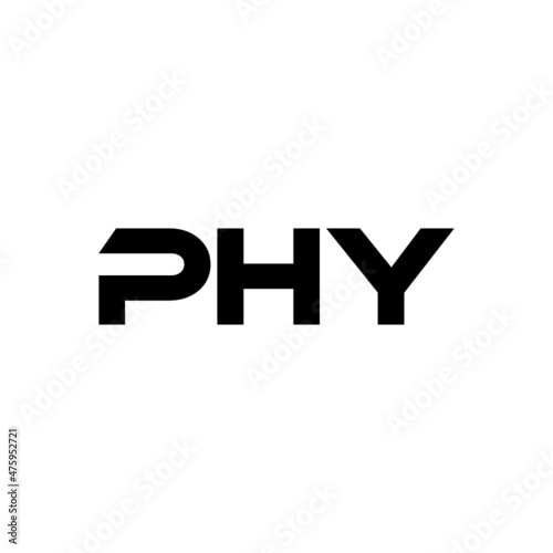 PHY letter logo design with white background in illustrator, vector logo modern alphabet font overlap style. calligraphy designs for logo, Poster, Invitation, etc. 