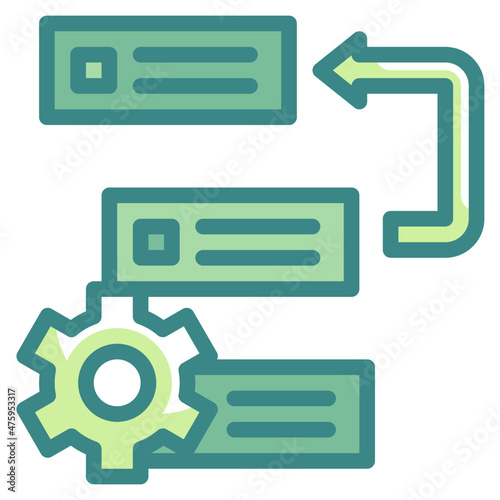 backlog blue line icon