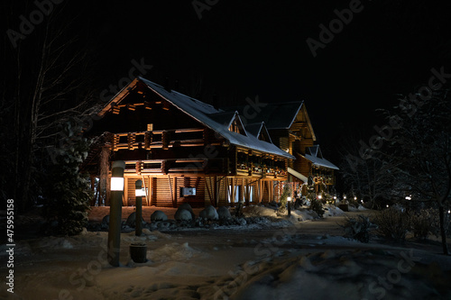 christmas house in the night