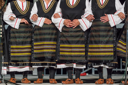 Detail of the national ethnic Macedonian costume close-up Fototapet