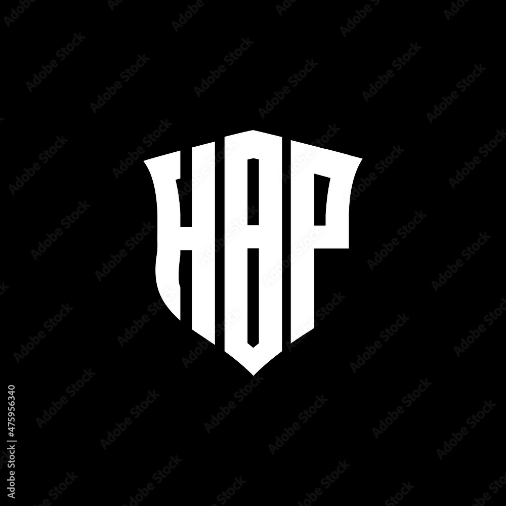 Blue Hbp Script HBP letter logo design with black background in illustrator, vector ...