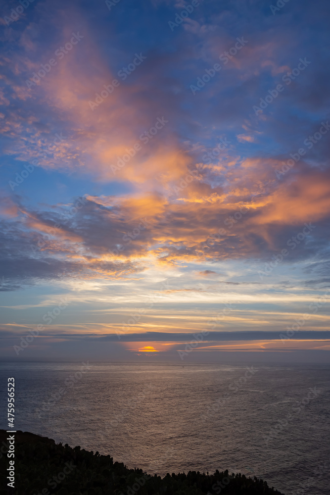 Sunset beautiful landscape at Penghu island