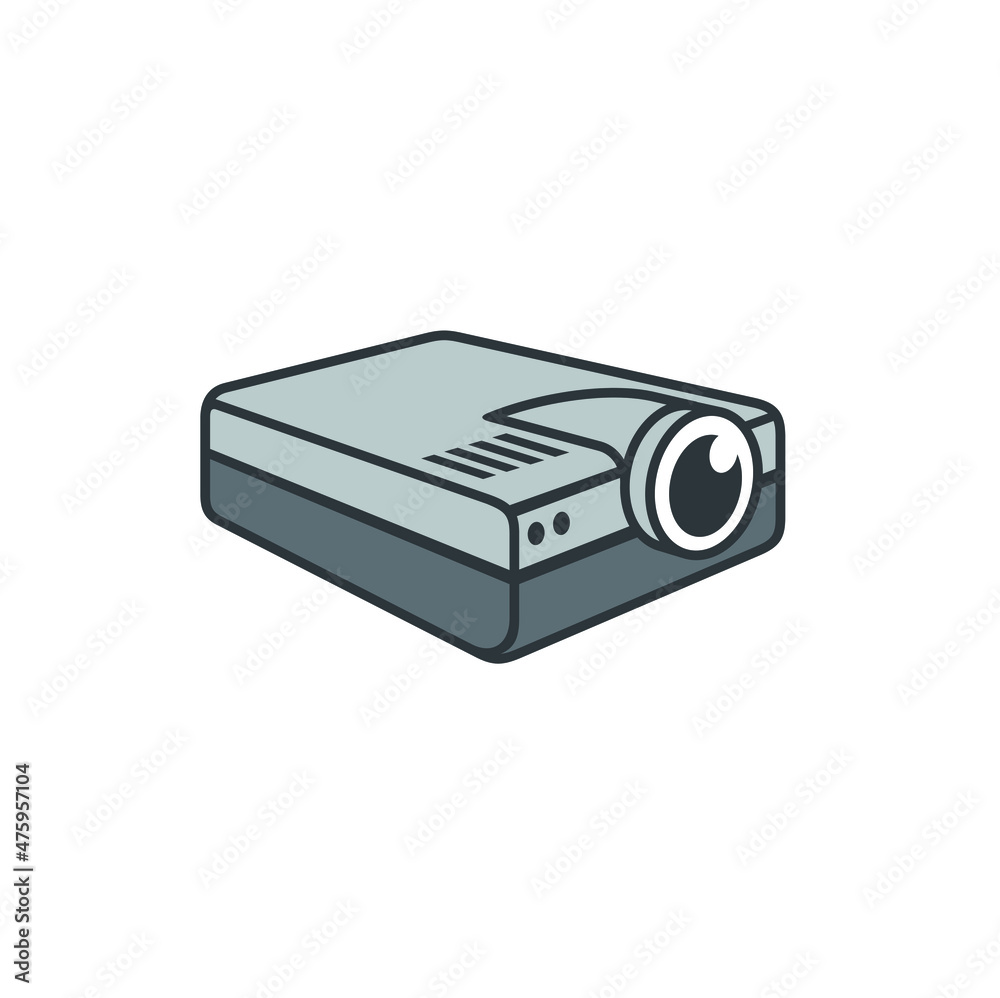 illustration of projector, vector art. illustration of projector, vector art.