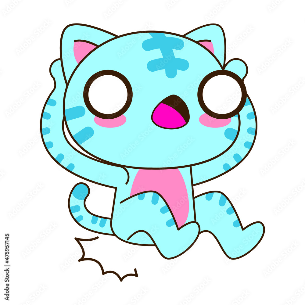cute little cat vector set illustration