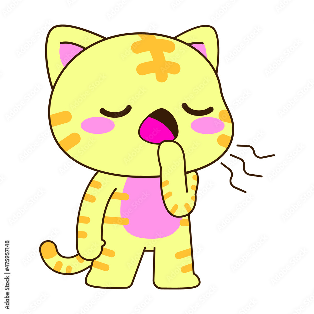 cute little cat vector set illustration